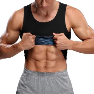 SHAPERIN Sauna Sweat Vest for Men Heat Trapping Pullover Sweat Enhancing Vest Workout Tank Top