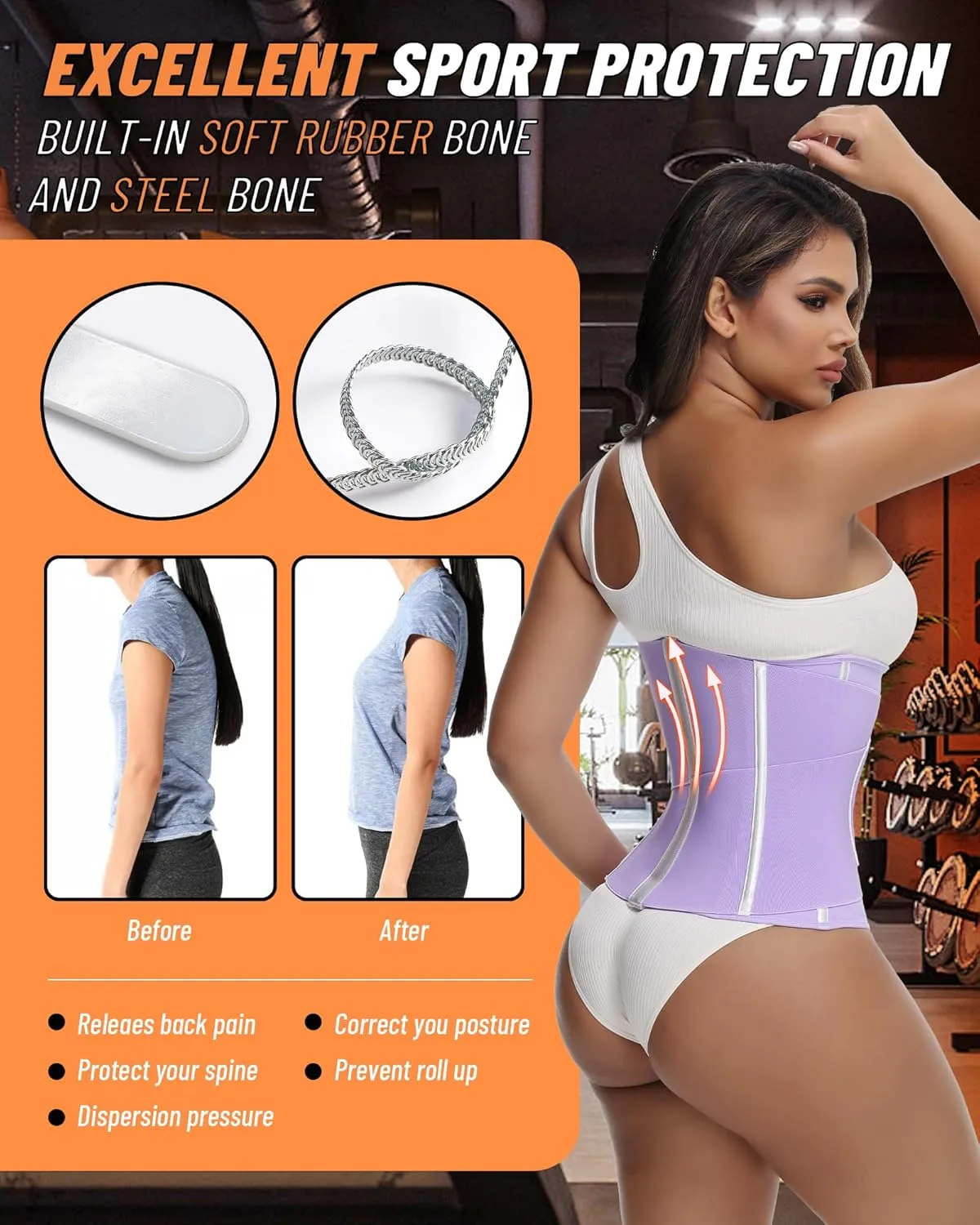 SHAPSHE Sweat Waist Trainer Corset for Women Sweet Belly Waist Trimmer Tummy Wrap Sport Workout Postpartum Sauna Belt Band