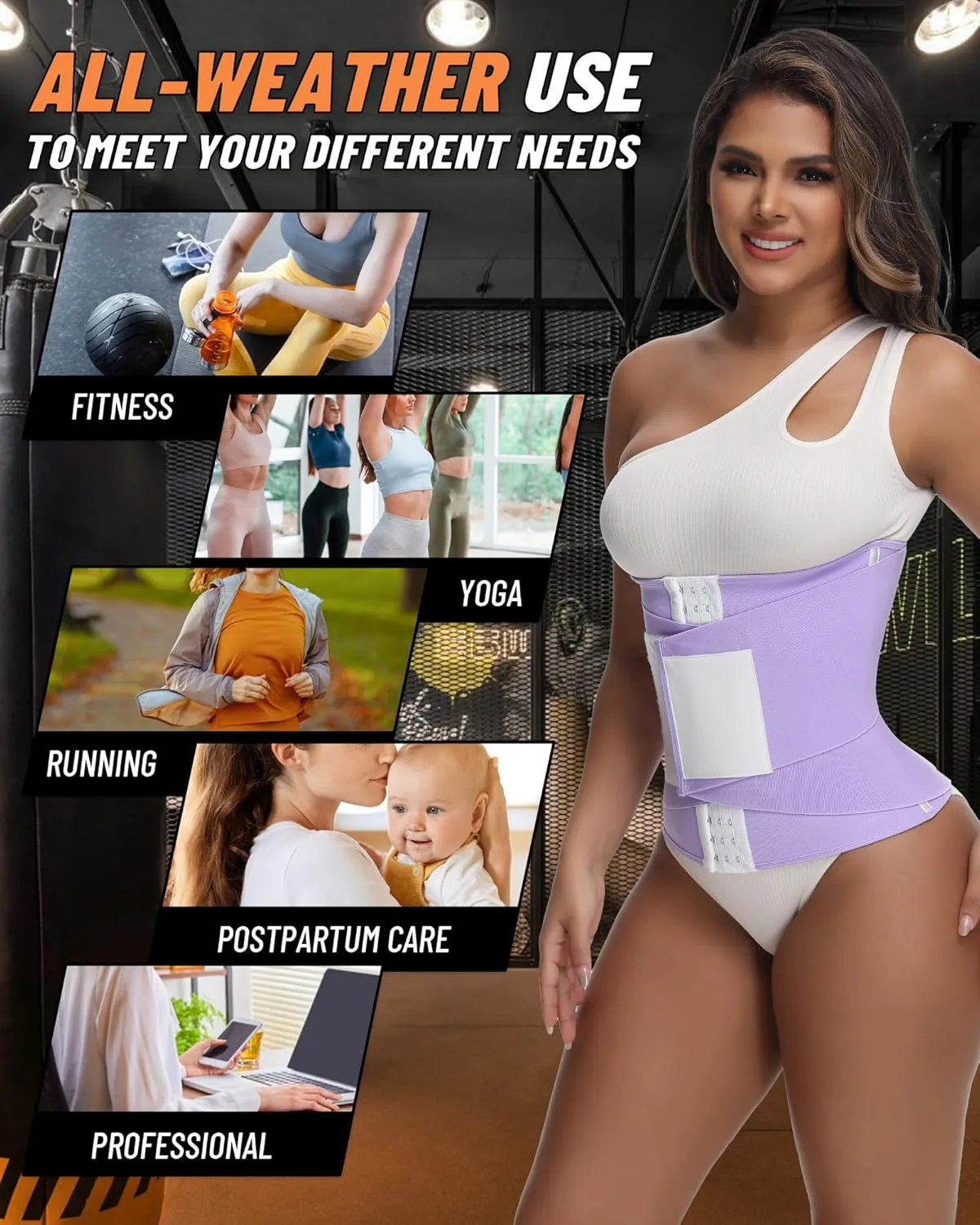 SHAPSHE Sweat Waist Trainer Corset for Women Sweet Belly Waist Trimmer Tummy Wrap Sport Workout Postpartum Sauna Belt Band
