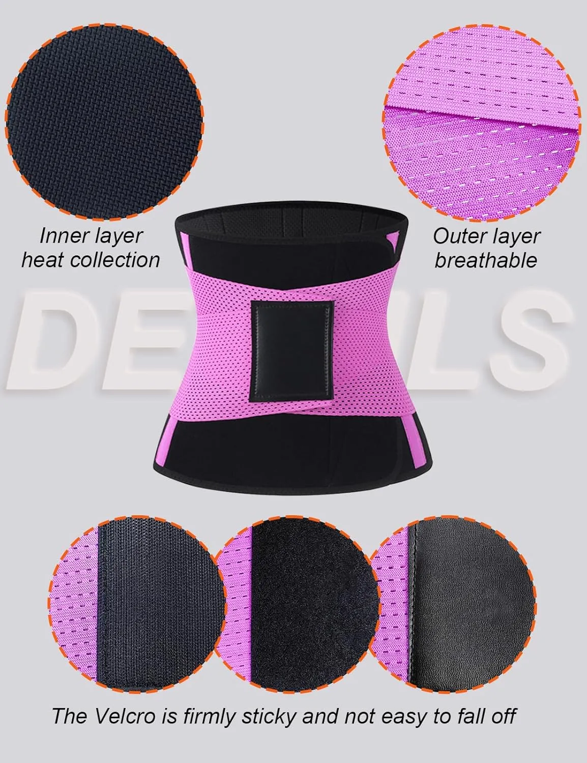 SHAPSHE Sweat Waist Trainer for women Working Out Waist Trimmer Warp Belt Belly Band Tummy Control Back Support Slimming