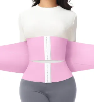 SHAPSHE Waist Trainer For Women Tummy Control Workout Waist Cincher Segmented Triple Wrap Belt Postpartum Girdle with Hooks
