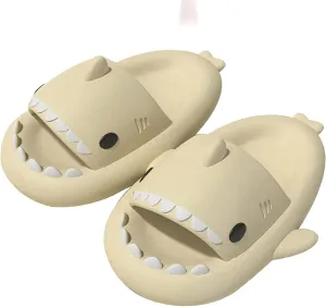 Shark Slides Thickness Summer Upgrade Cute Cartoon Shark Slippers Non-Slip Open Toe Lightweight Sole Sandals Casual Unisex Beach Shoes for Women and Men