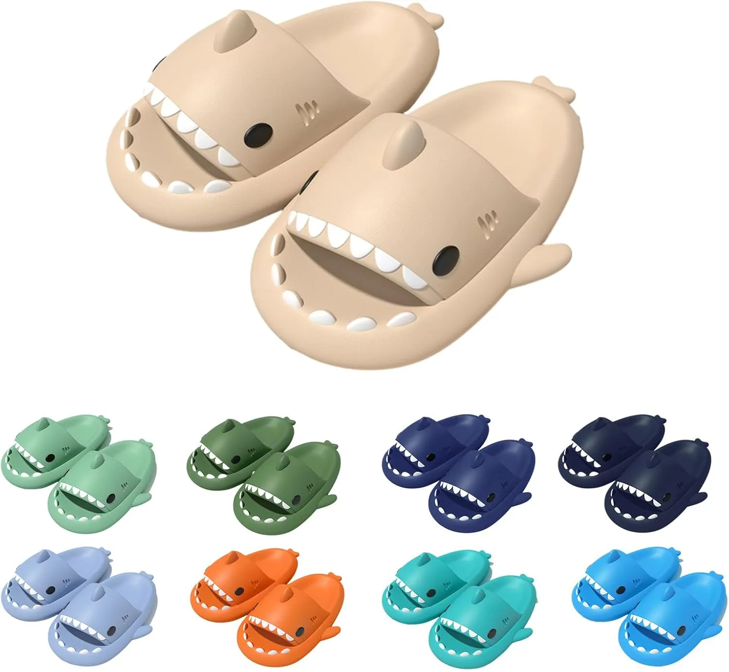 Shark Slipper, Shark Slides, Anti-Slip Quick Drying Shark Sliders