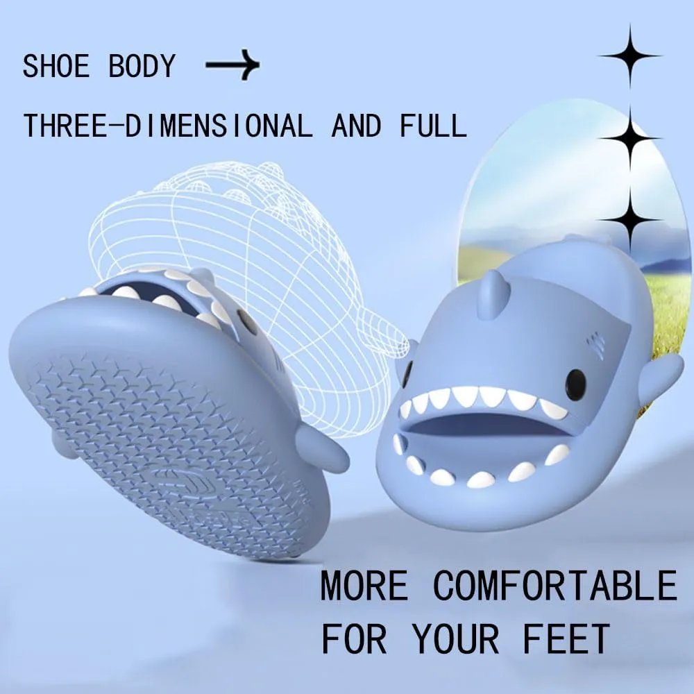 Shark Slipper, Shark Slides, Anti-Slip Quick Drying Shark Sliders