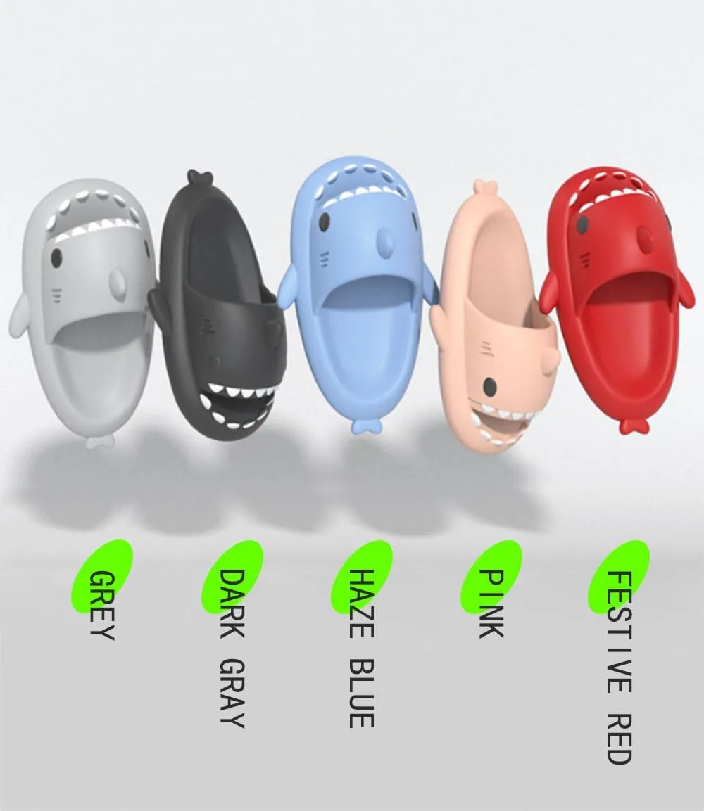Shark Slipper, Shark Slides, Anti-Slip Quick Drying Shark Sliders