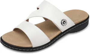 SHIBEVER Flat Sandals For Women Dressy: Comfortable Summer - Slip On Arch Support Flats Sandal
