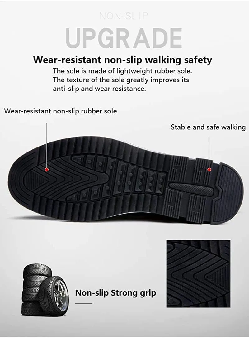 Shoes Men Leather Casual Loafers Dress Breathable Driving Moccasins Oxford Walking Shoe Arch Sneaker
