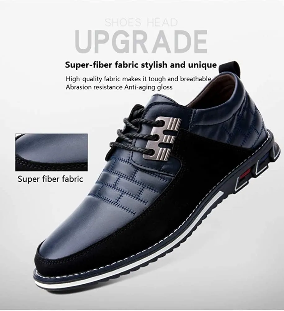 Shoes Men Leather Casual Loafers Dress Breathable Driving Moccasins Oxford Walking Shoe Arch Sneaker