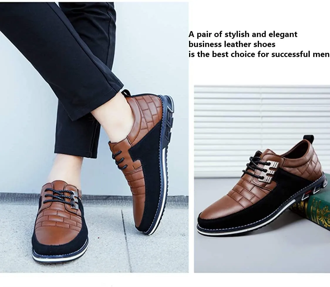 Shoes Men Leather Casual Loafers Dress Breathable Driving Moccasins Oxford Walking Shoe Arch Sneaker