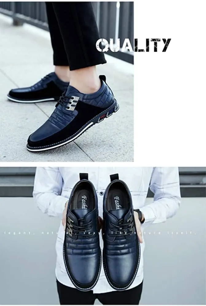 Shoes Men Leather Casual Loafers Dress Breathable Driving Moccasins Oxford Walking Shoe Arch Sneaker