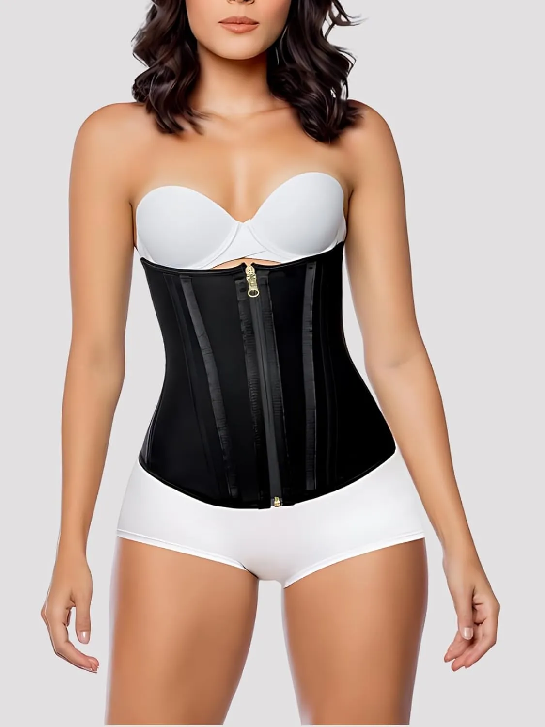 Siluet Women's Waist Trainer Body Shaping Corset High Compression Adjustable Fit Posture Support