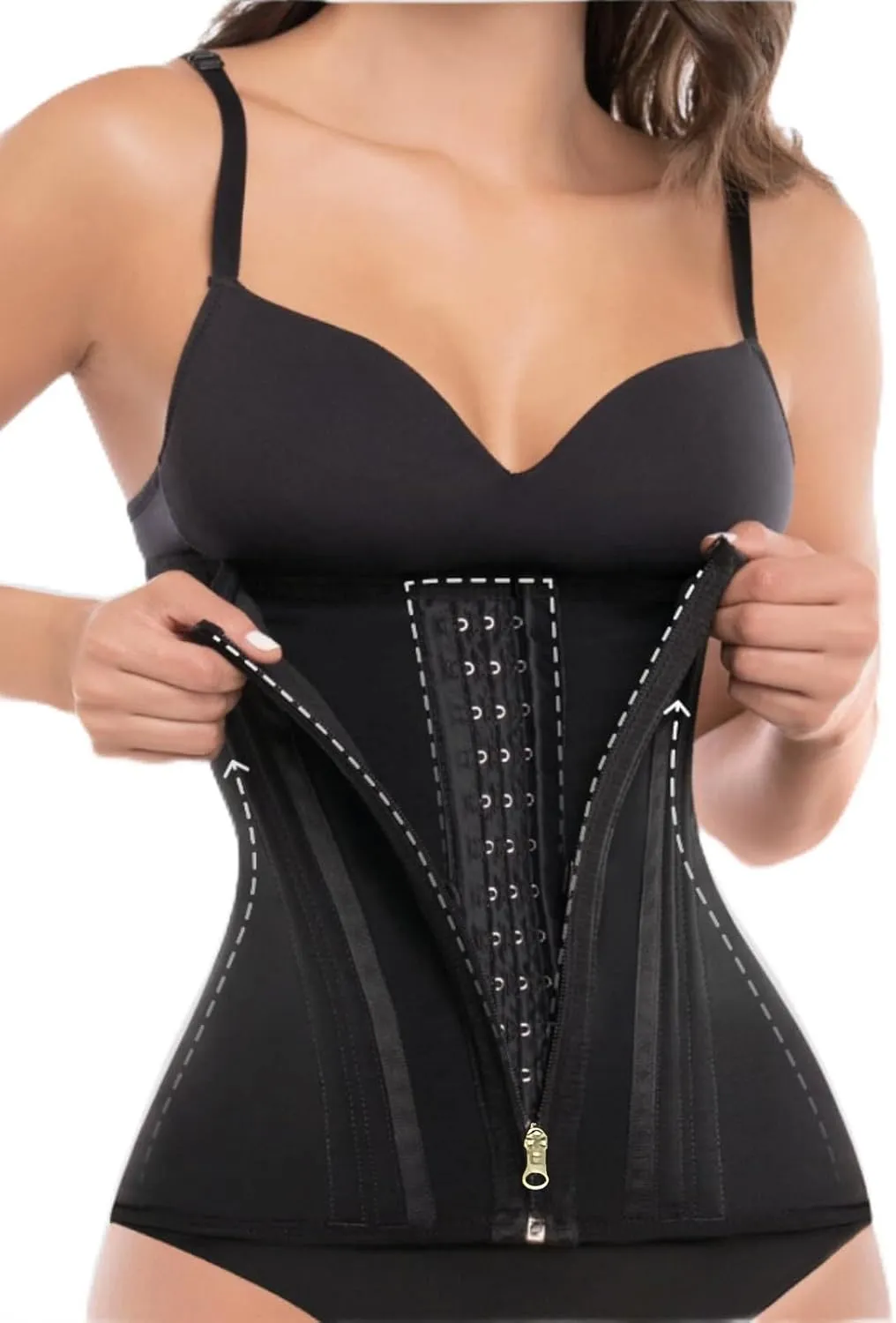 Siluet Women's Waist Trainer Body Shaping Corset High Compression Adjustable Fit Posture Support