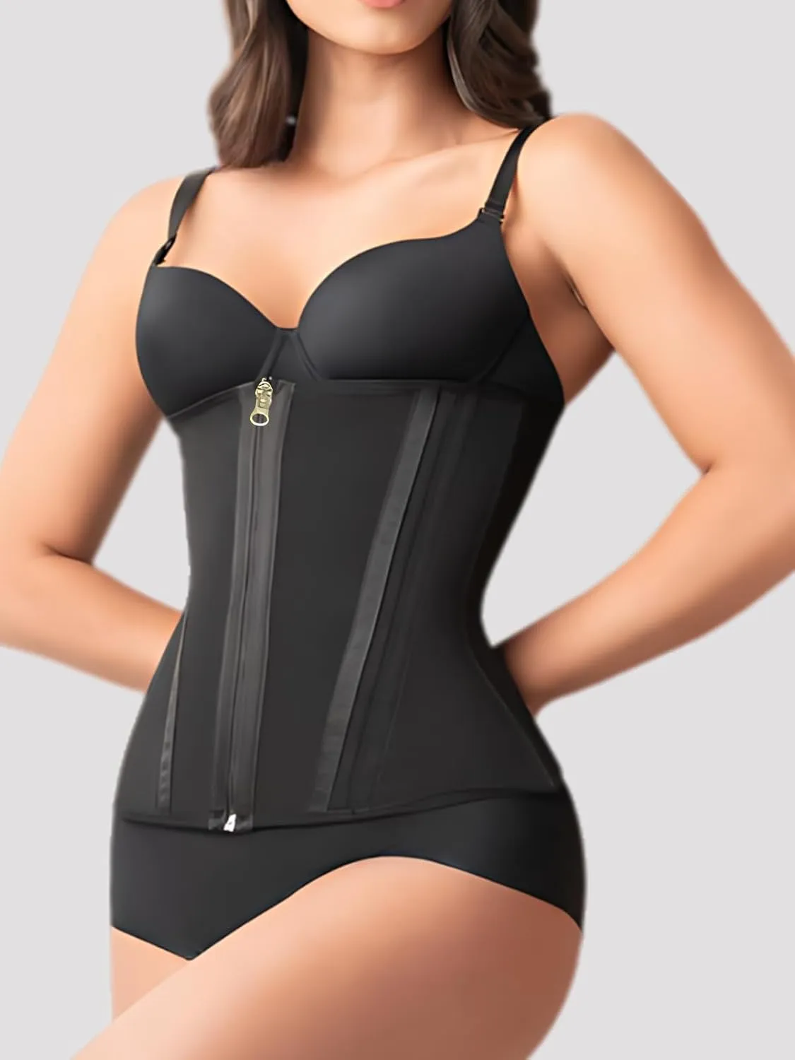 Siluet Women's Waist Trainer Body Shaping Corset High Compression Adjustable Fit Posture Support