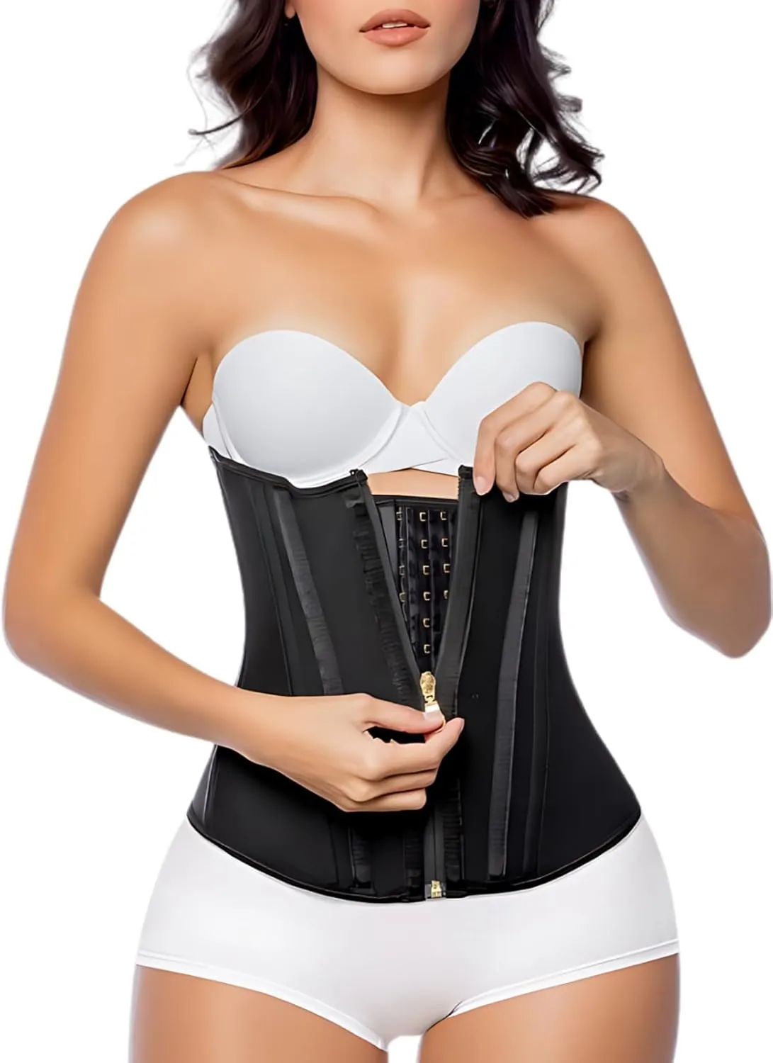 Siluet Women's Waist Trainer Body Shaping Corset High Compression Adjustable Fit Posture Support