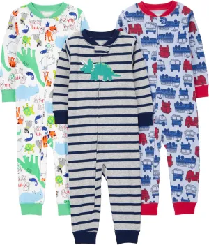 Simple Joys by Carter's Kids' 3-Pack Snug Fit Footless Cotton Pajamas
