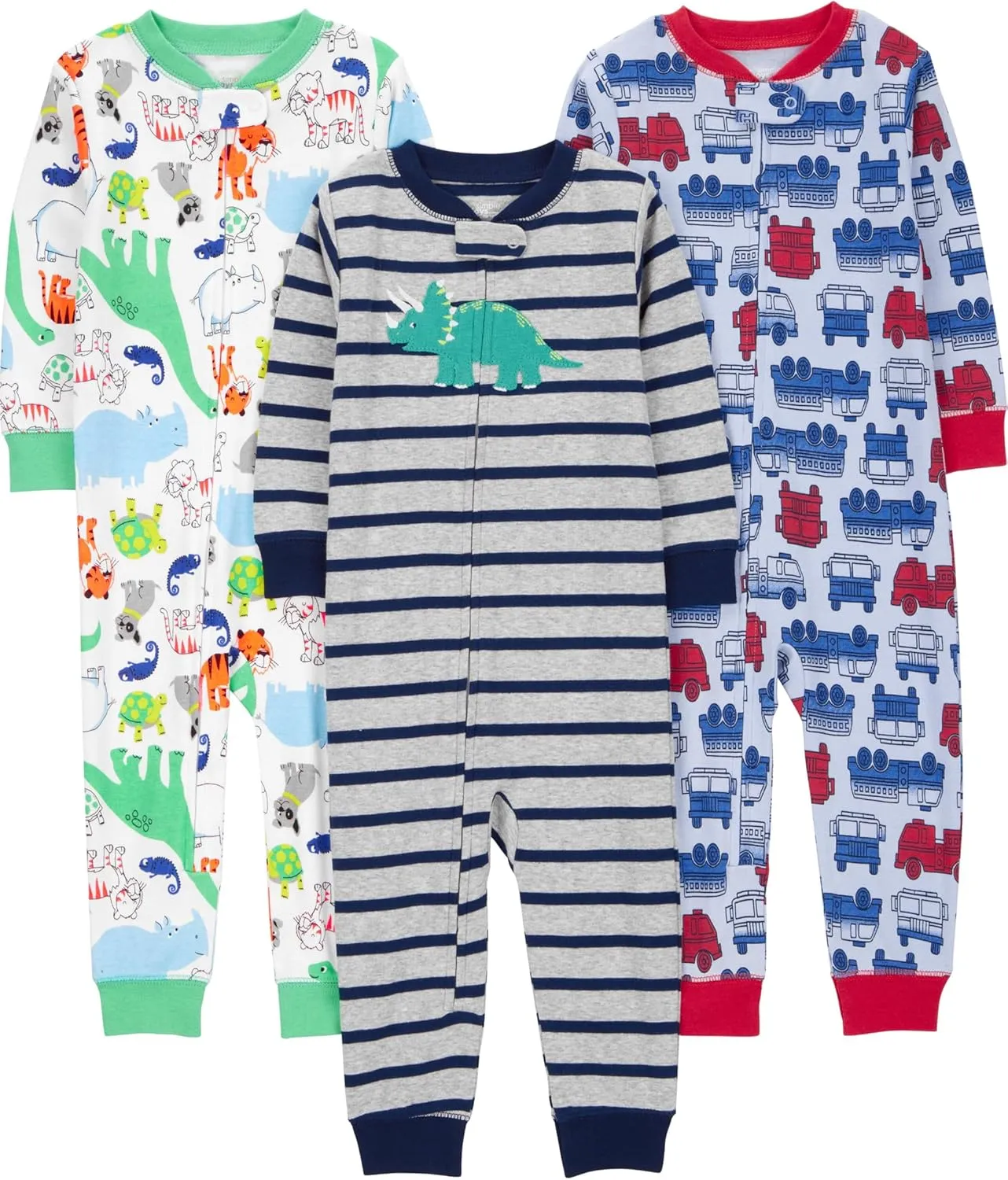 Simple Joys by Carter's Kids' 3-Pack Snug Fit Footless Cotton Pajamas