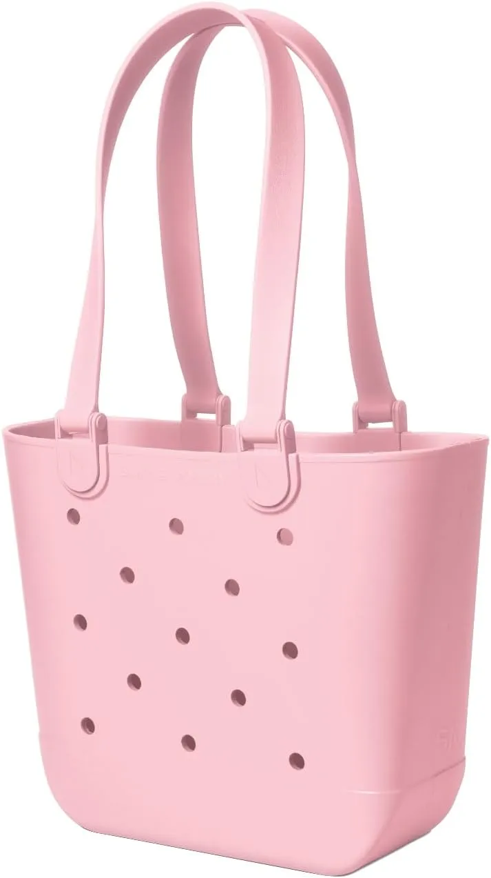 Simple Modern Medium Beach Bag | Waterproof Getaway Rubber Tote with Zipper Pocket for Travel, Pool, Boat, Groceries, Sports | Blush