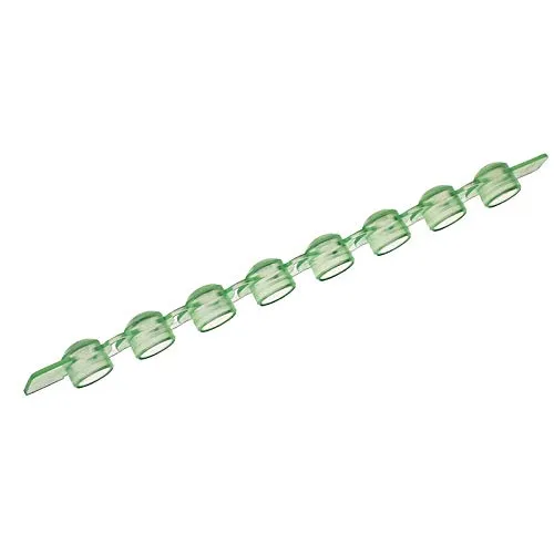 Simport Amplitube T321-2G Polypropylene Flat Cap Strip for 8 x 0.2ml Tube Strip, Green (Pack of 125)