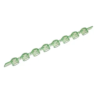 Simport Amplitube T321-2G Polypropylene Flat Cap Strip for 8 x 0.2ml Tube Strip, Green (Pack of 125)