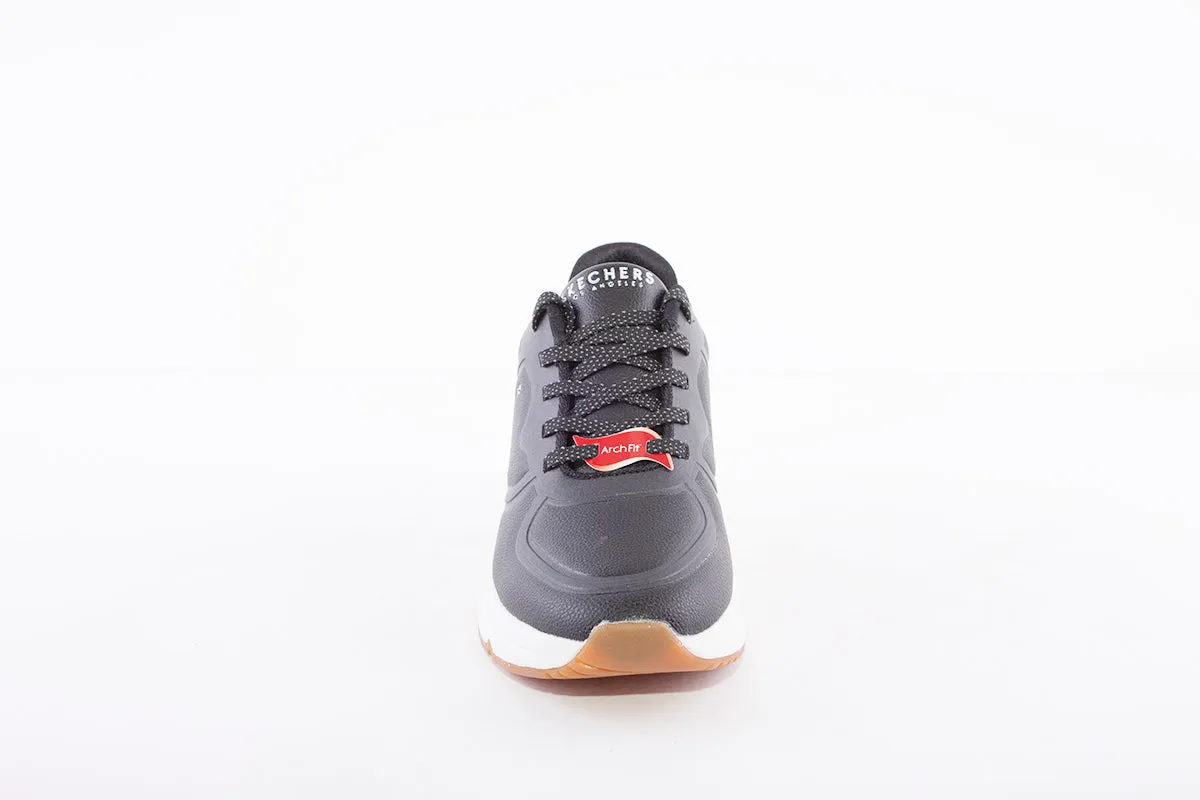 SKECHERS - 155570 ARCH FITS-MILES MILE MAKERS LACED TRAINER - BLACK