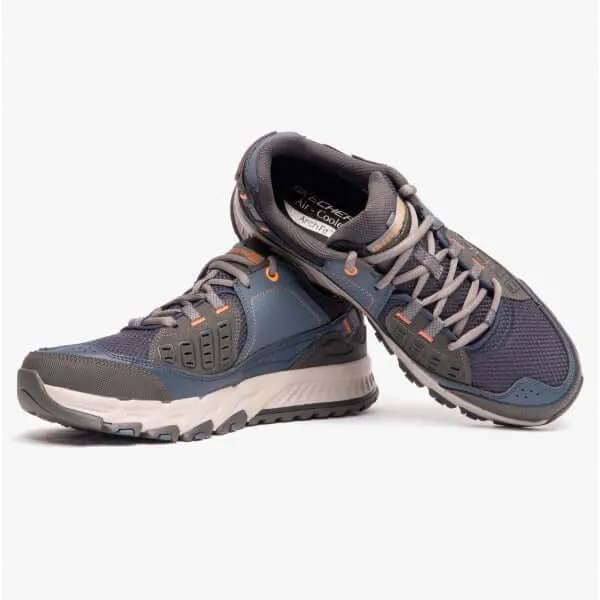 Skechers 237545/NVOR ARCH FIT ESCAPE PLAN Mens Hiking Trainers Navy/Orange