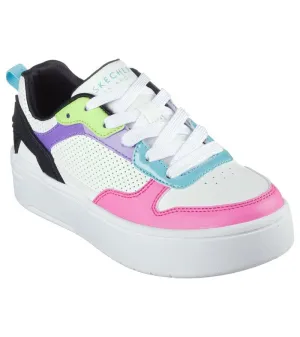 Skechers Girls Lace Up Platform Trainer Court High - Color Crush 310191L
