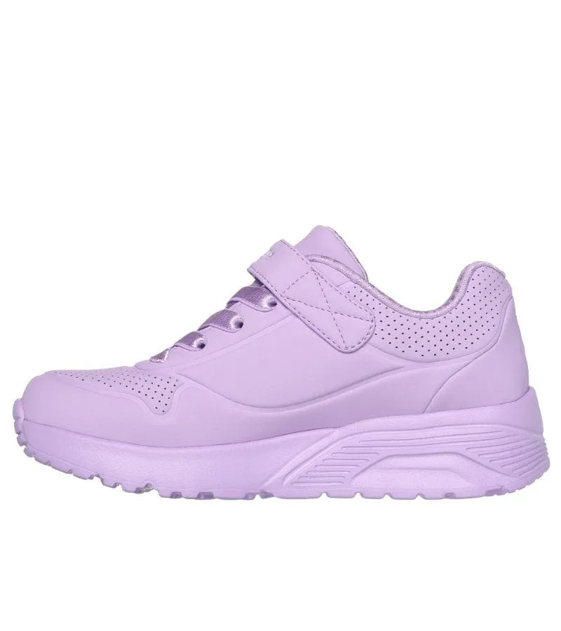 Skechers Girls Purple Strap Fashion Trainer - Uno Lite 310451L