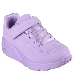 Skechers Girls Purple Strap Fashion Trainer - Uno Lite 310451L