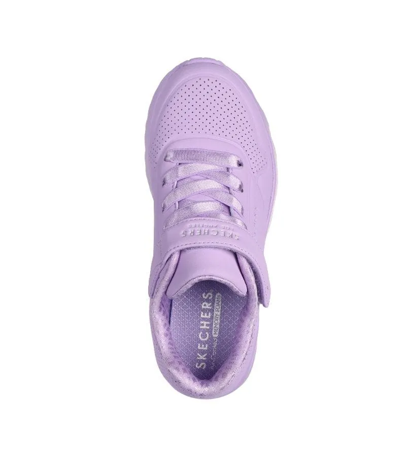 Skechers Girls Purple Strap Fashion Trainer - Uno Lite 310451L