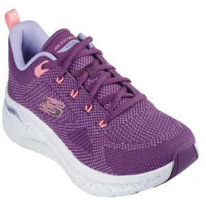Skechers Ladies ARCH-FIT Purple Multi Laced Trainer 150320/PRMT