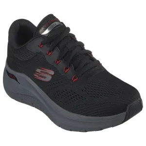 Skechers Mens Black/Red Arch-Fit Laced Trainer 232700/BKRD