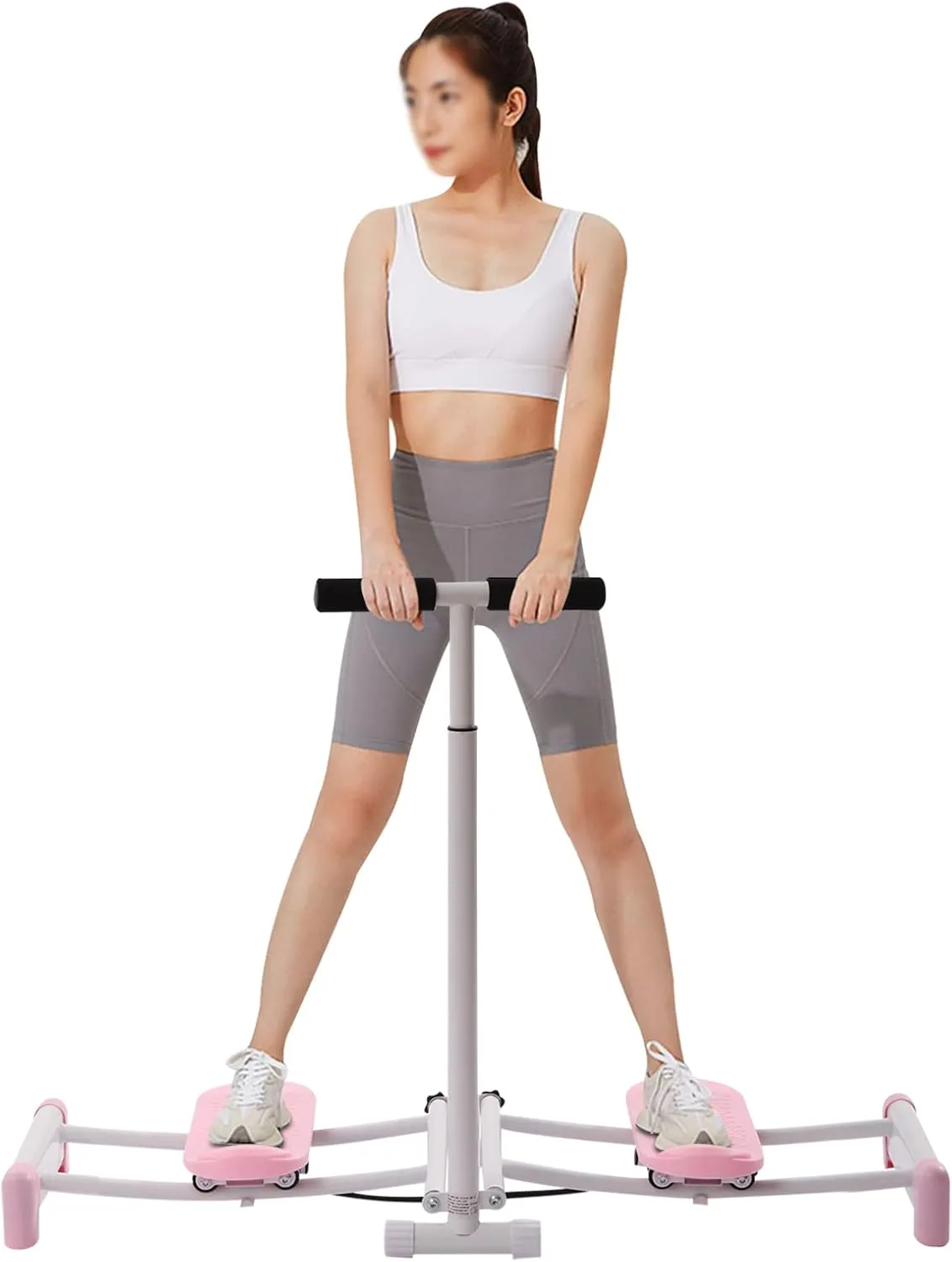 Ski Simulator Pelvic Floor Muscle Repair Trainer, Pelvic Floor Muscle Fitness Equipment with Yoga Tension Band, Hip Trainer with Adjustable Rods, Use for Home Fitness, Exercise, Body Shaping