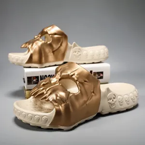 Skull Slippers Outdoor Slides Thick Bottom Non-slip Sandals