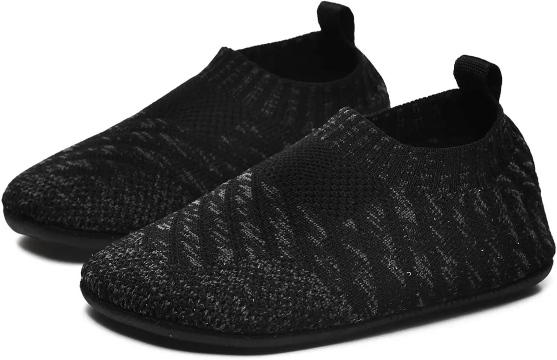 SLEVEL Comfort Toddler Slippers Lightweight Little Kids Indoor Non Slip Grip Around The House Home Shoes for Boys Girls
