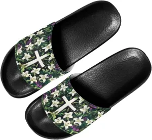 Slide Sandals for Women Non-Slip Sandals Slippers Indoor Outdoor Sole Flat Sandals Summer Slippers