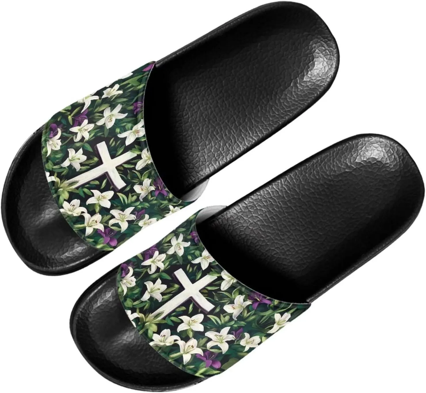 Slide Sandals for Women Non-Slip Sandals Slippers Indoor Outdoor Sole Flat Sandals Summer Slippers