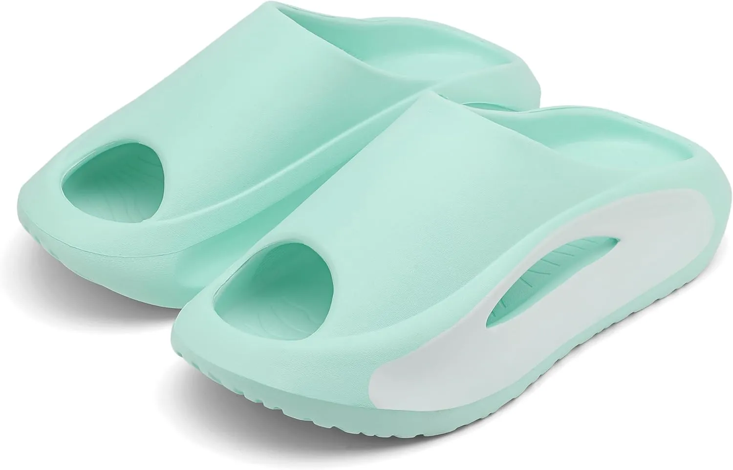 Slides Sandals for Men Women Open Toe Slide Cloud Slippers Summer Anti-Slip Beach Shower Shoes Anti Collision Thick Sole