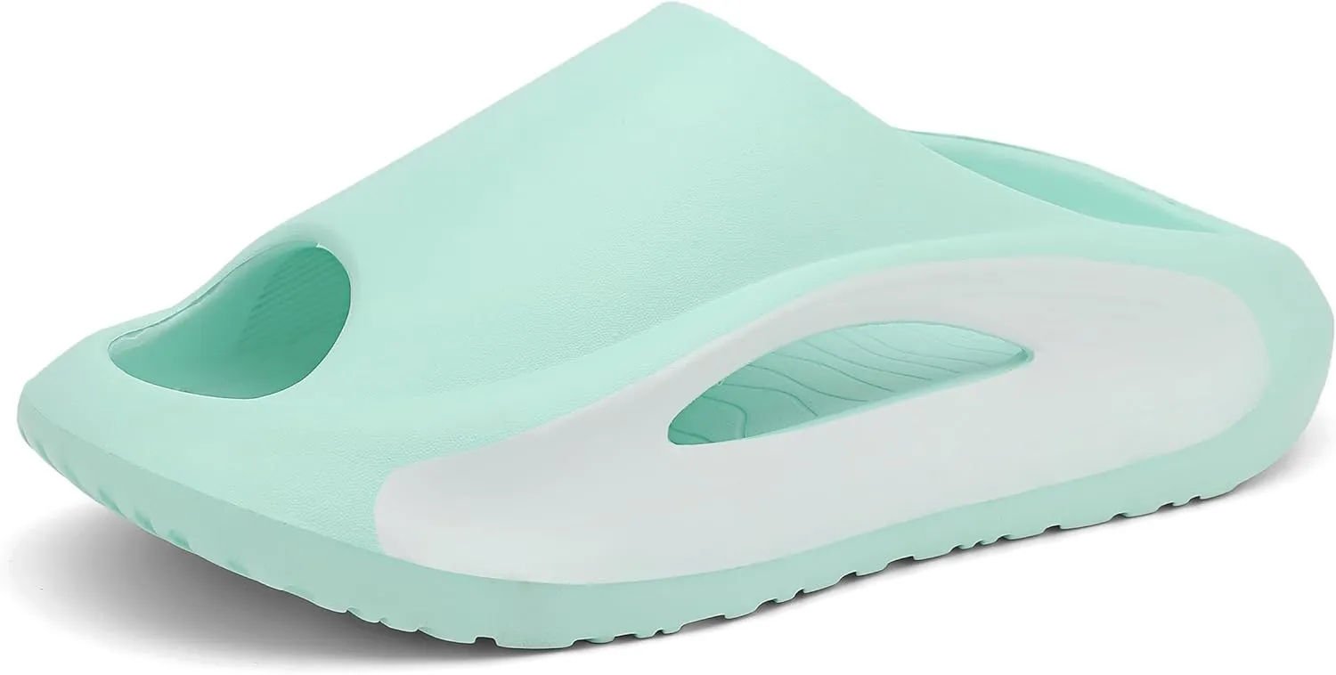 Slides Sandals for Men Women Open Toe Slide Cloud Slippers Summer Anti-Slip Beach Shower Shoes Anti Collision Thick Sole