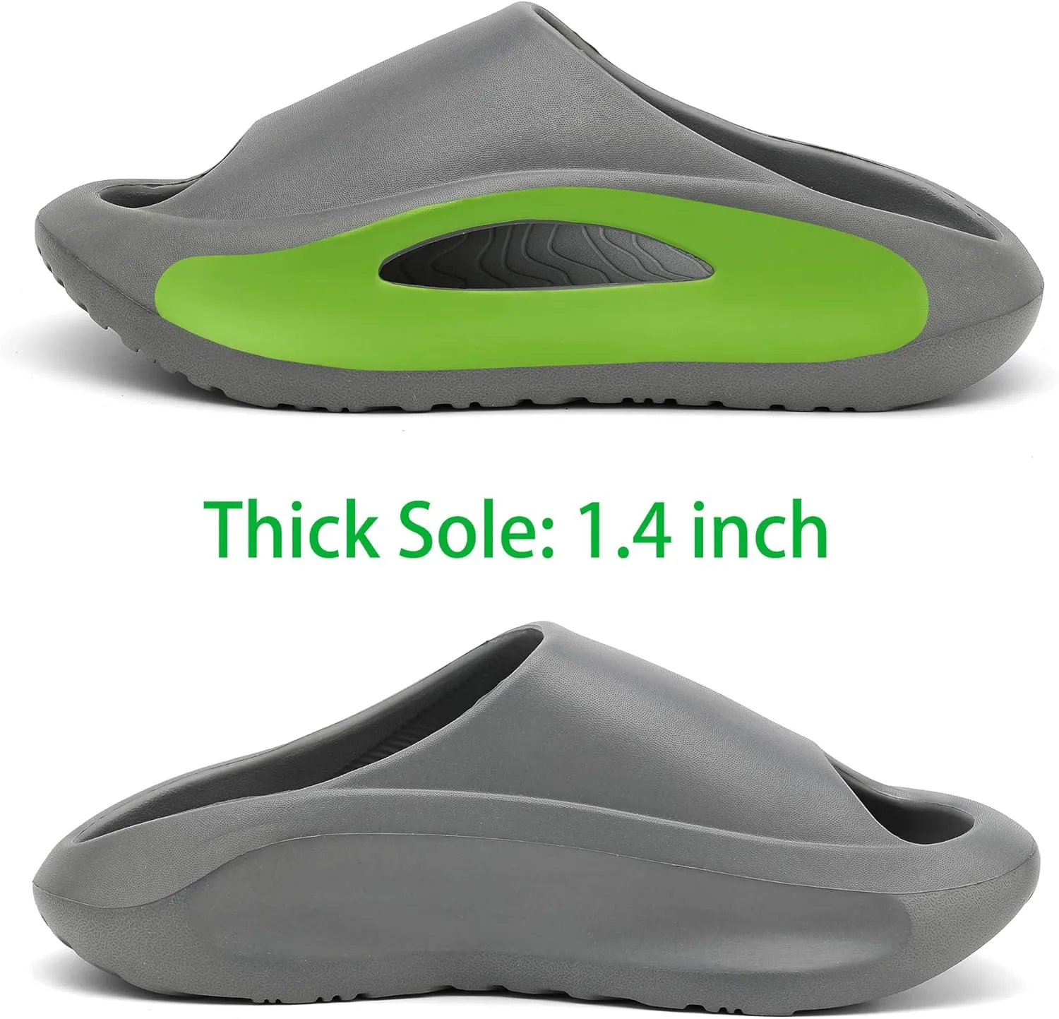 Slides Sandals for Men Women Open Toe Slide Platform Slippers Summer Anti-Slip Beach Shower Shoes Anti Collision Thick Sole