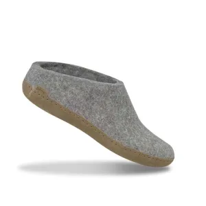 SLIP ON LEATHER SOLE GREY