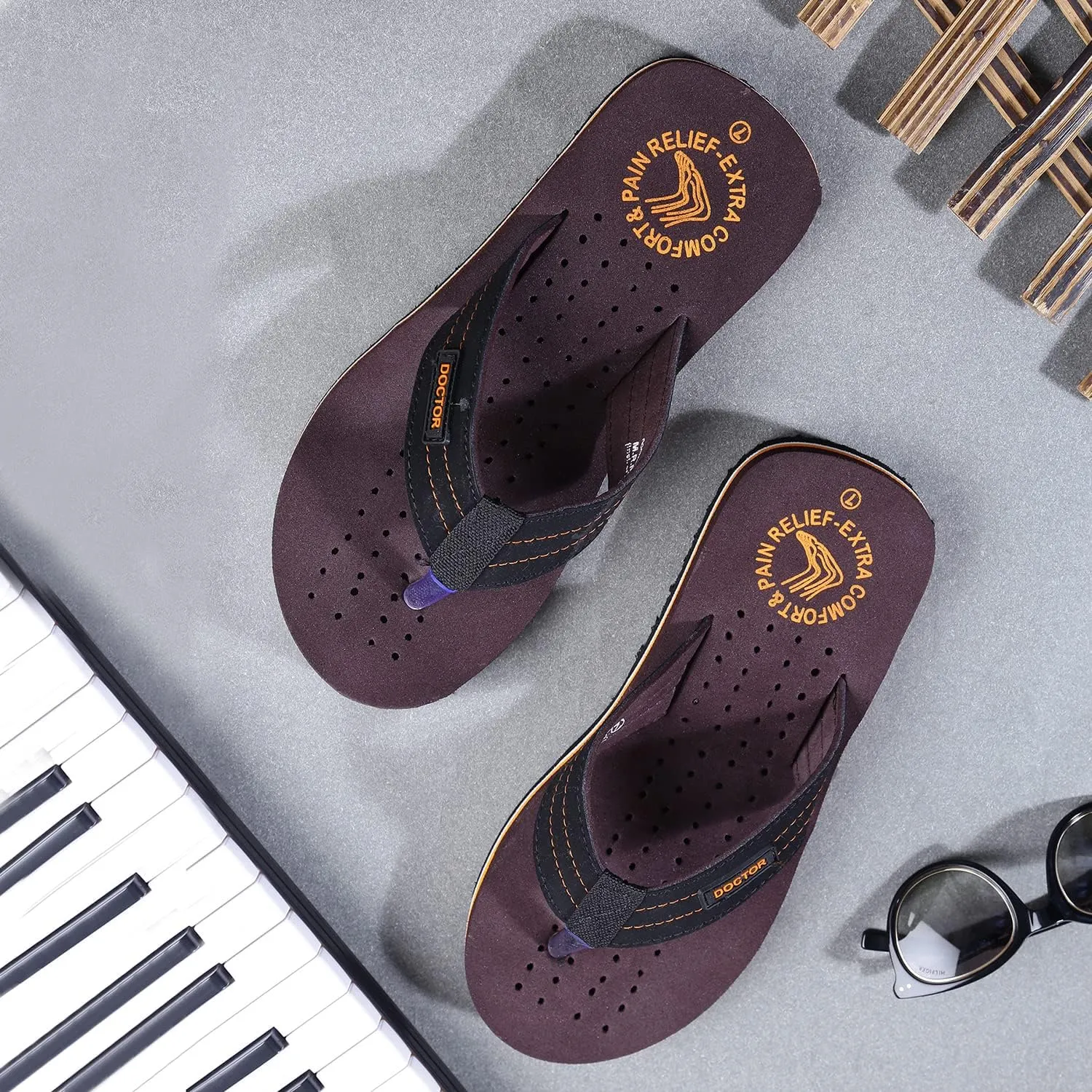 Slipper Care Orthopaedic and Diabetic Comfort Doctor Slipper, Flip-Flop, Cushion, Slides and House Slipper for Men's and boys ULTRA SOFT D-28