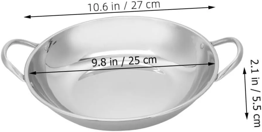 Small Hot Pot Cooker Stove Dry Pot Flat-bottomed Steel Pan Non-stick Cooking Utensil