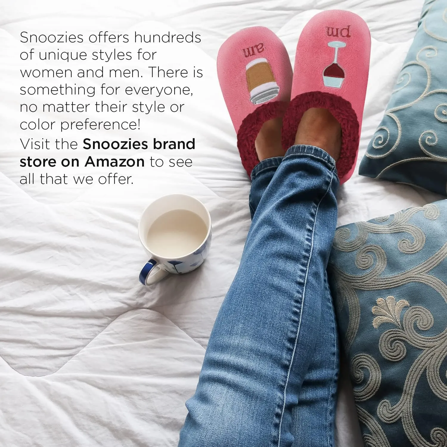 Snoozies Pairable Slipper Socks - Funny House Slippers for Women, Non-Slip Fuzzy Slipper Socks