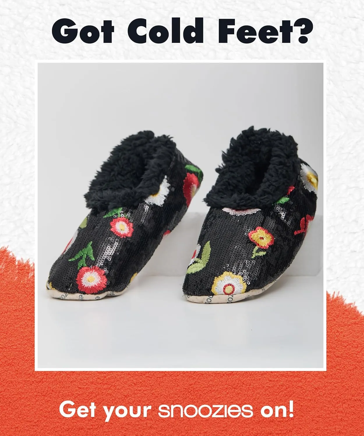 Snoozies Sequin Slippers for Women - Fancy Glitters, Comfy and Cozy Sparkly Non-Slip Womens Slippers Socks