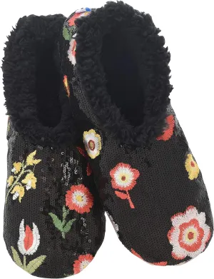 Snoozies Sequin Slippers for Women - Fancy Glitters, Comfy and Cozy Sparkly Non-Slip Womens Slippers Socks