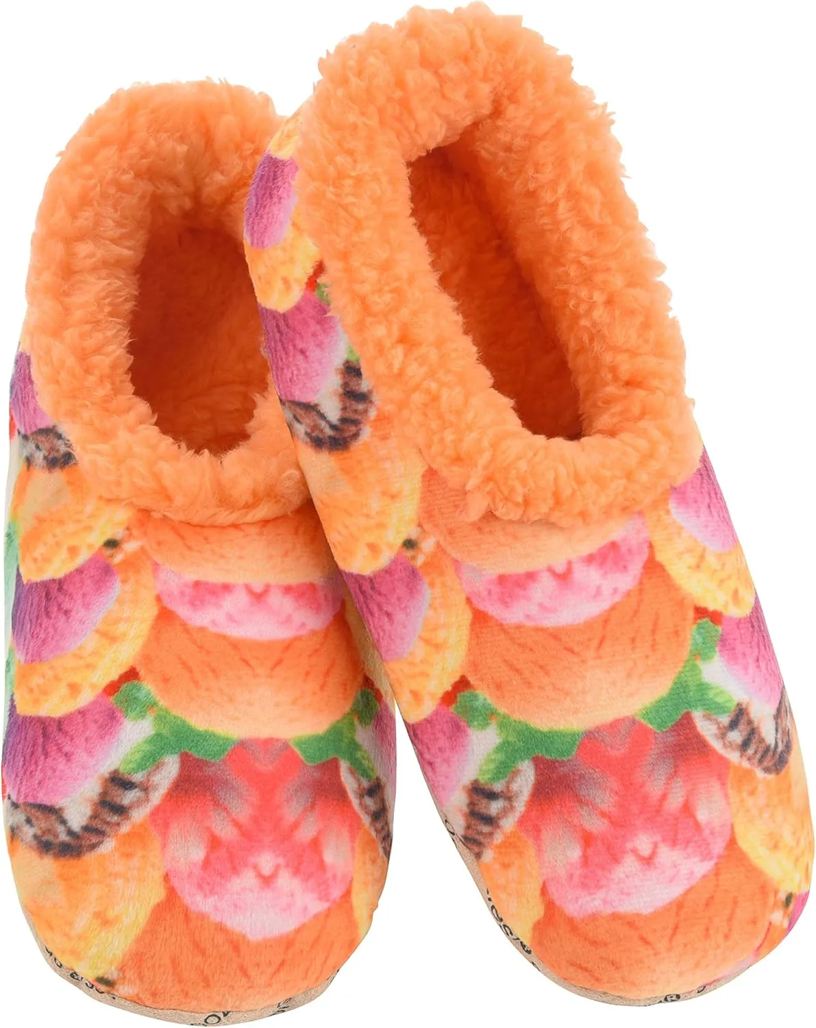 Snoozies Womens Ice Cream Print Fun with Food Size Large Peach