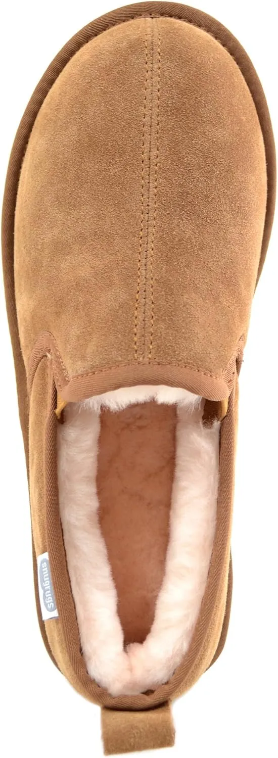 SNUGRUGS Mens Luxury Sheepskin Slipper with Light Weight Flexible Sole
