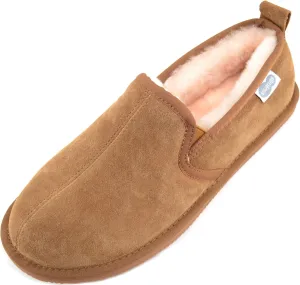 SNUGRUGS Mens Luxury Sheepskin Slipper with Light Weight Flexible Sole