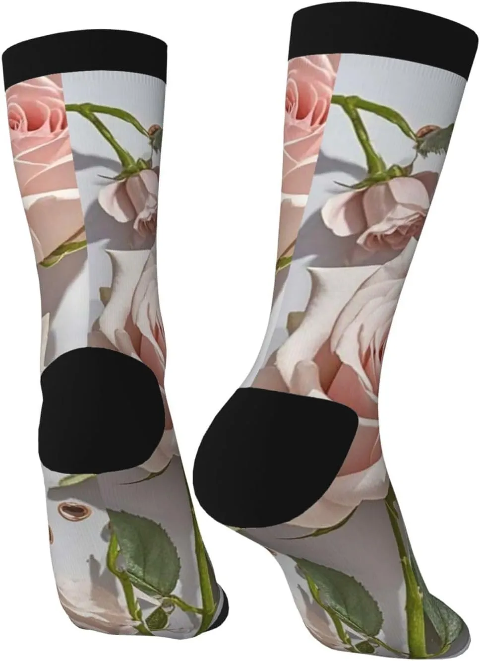 Socks for Women Men Breathable Moisture Wicking Boot Socks Blush Pink Rose Gold Warm Calf Socks