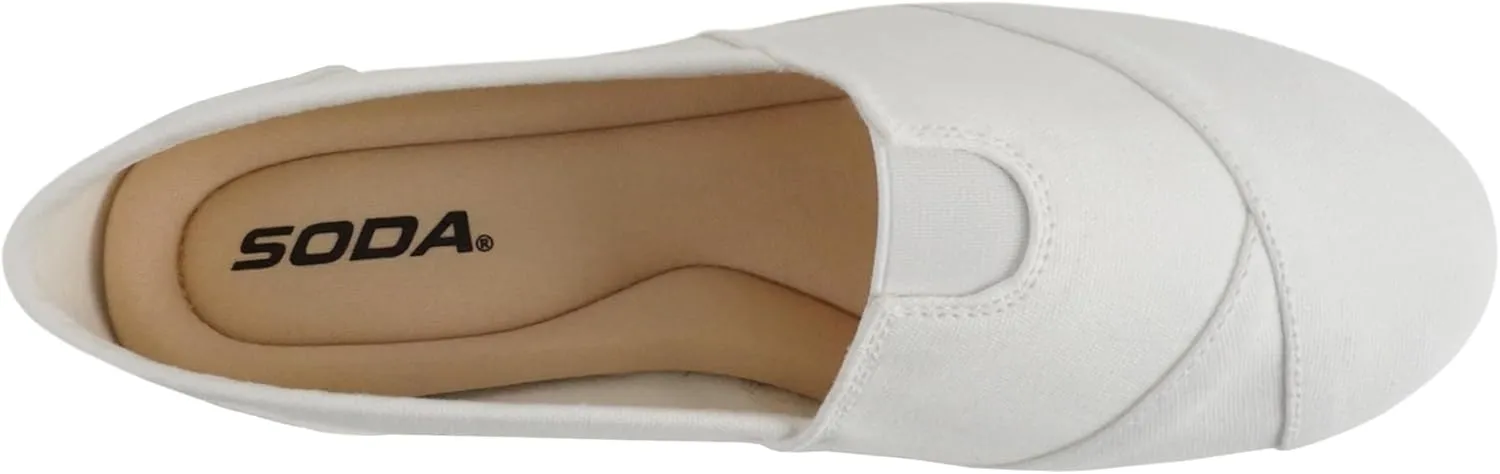 Soda Shoes Women's Obji Round Toe Casual Flat with Padded Insole